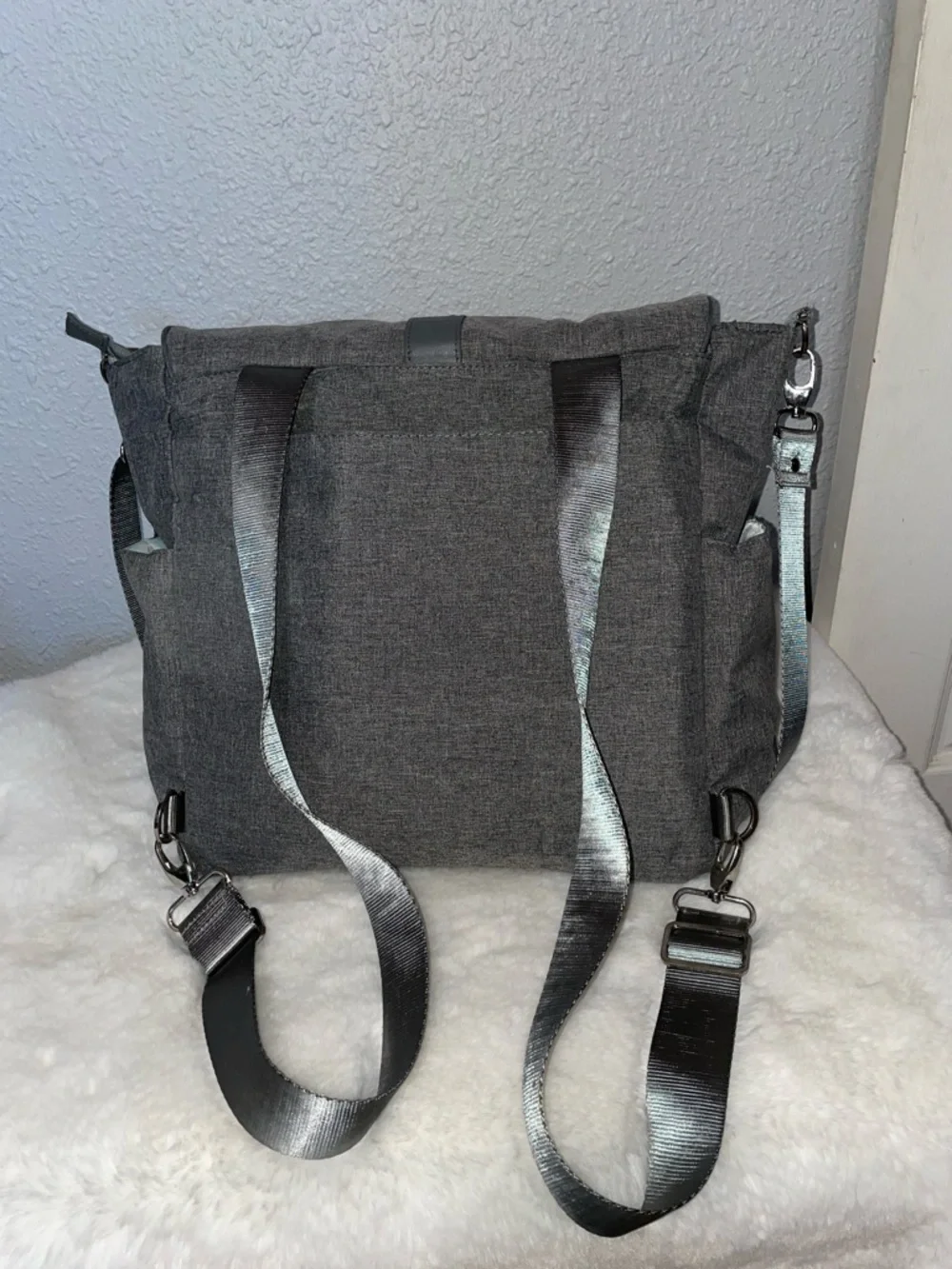 JJ Cole Backpack Diaper Bag Heather Gray